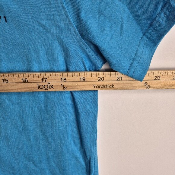 Born Fly Men's T Shirt Size 2XL Embroidery Blue Cloud Hoppers Airlines [45] - Picture 6 of 8